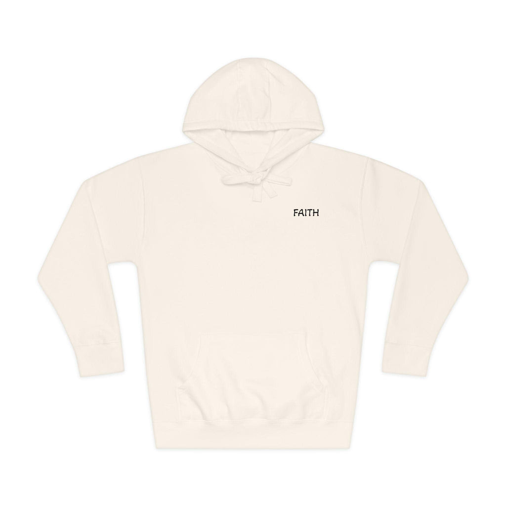 Faith - Hoodie | Minimal Chest Logo, White Pullover