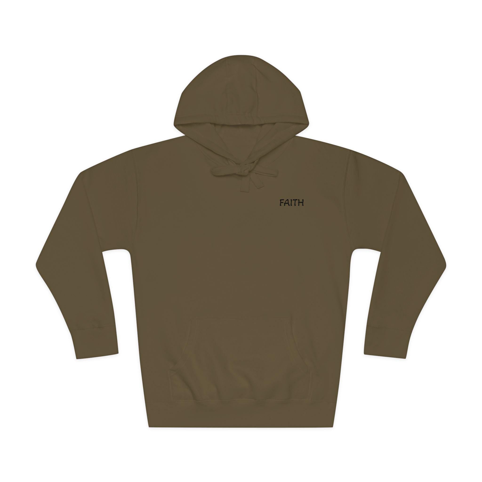 Faith - Hoodie | Minimal Chest Logo, White Pullover