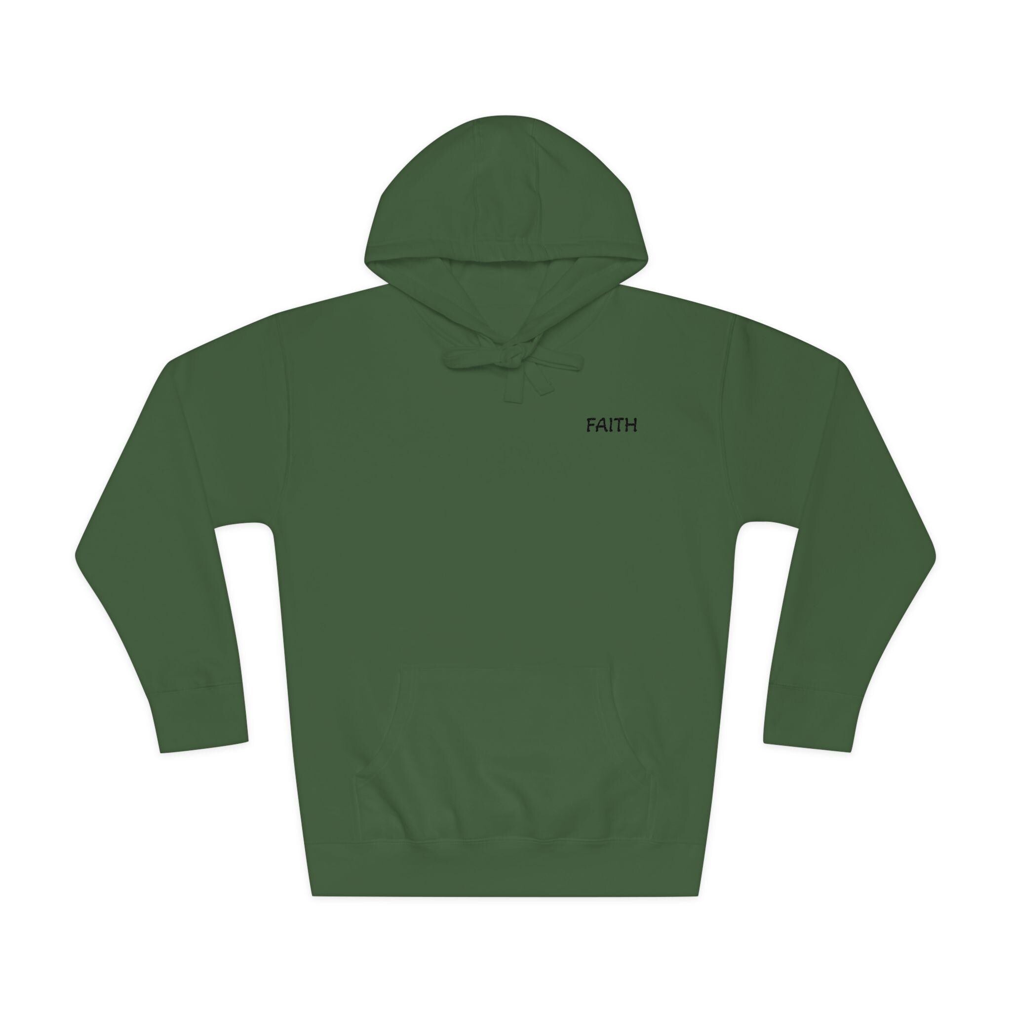 Faith - Hoodie | Minimal Chest Logo, White Pullover