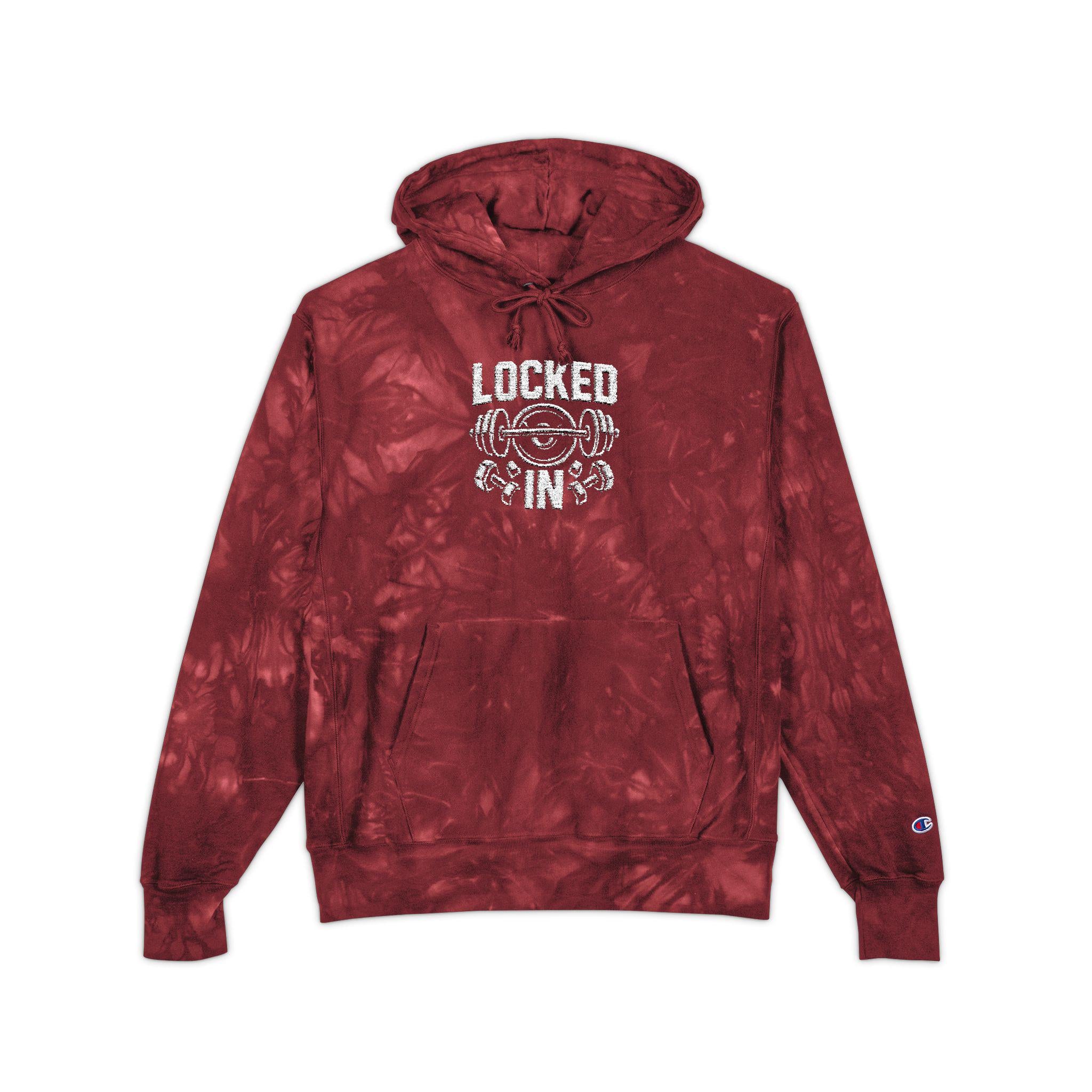 LOCKED IN - Hoodie | Tie-dye black grey