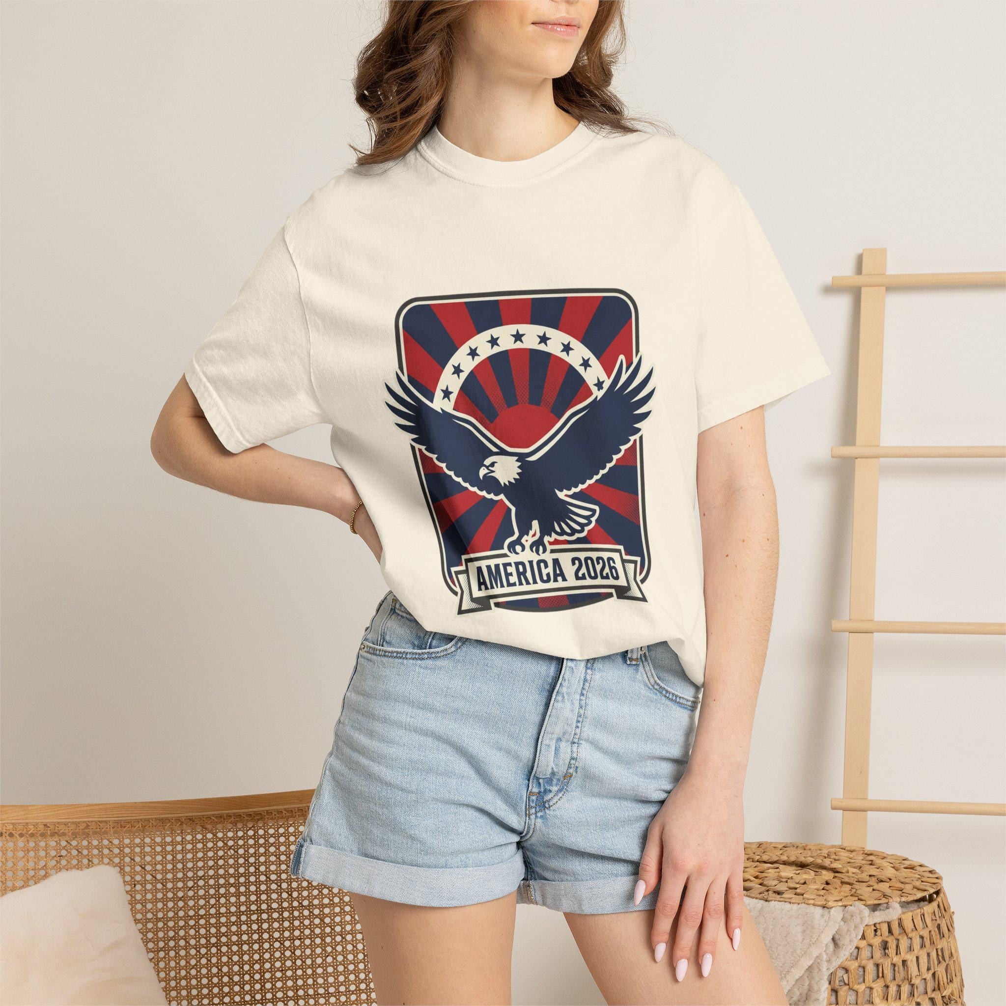 4th of July - American Eagle 2026 T-Shirt | Patriotic Flag Retro Eagle Tee