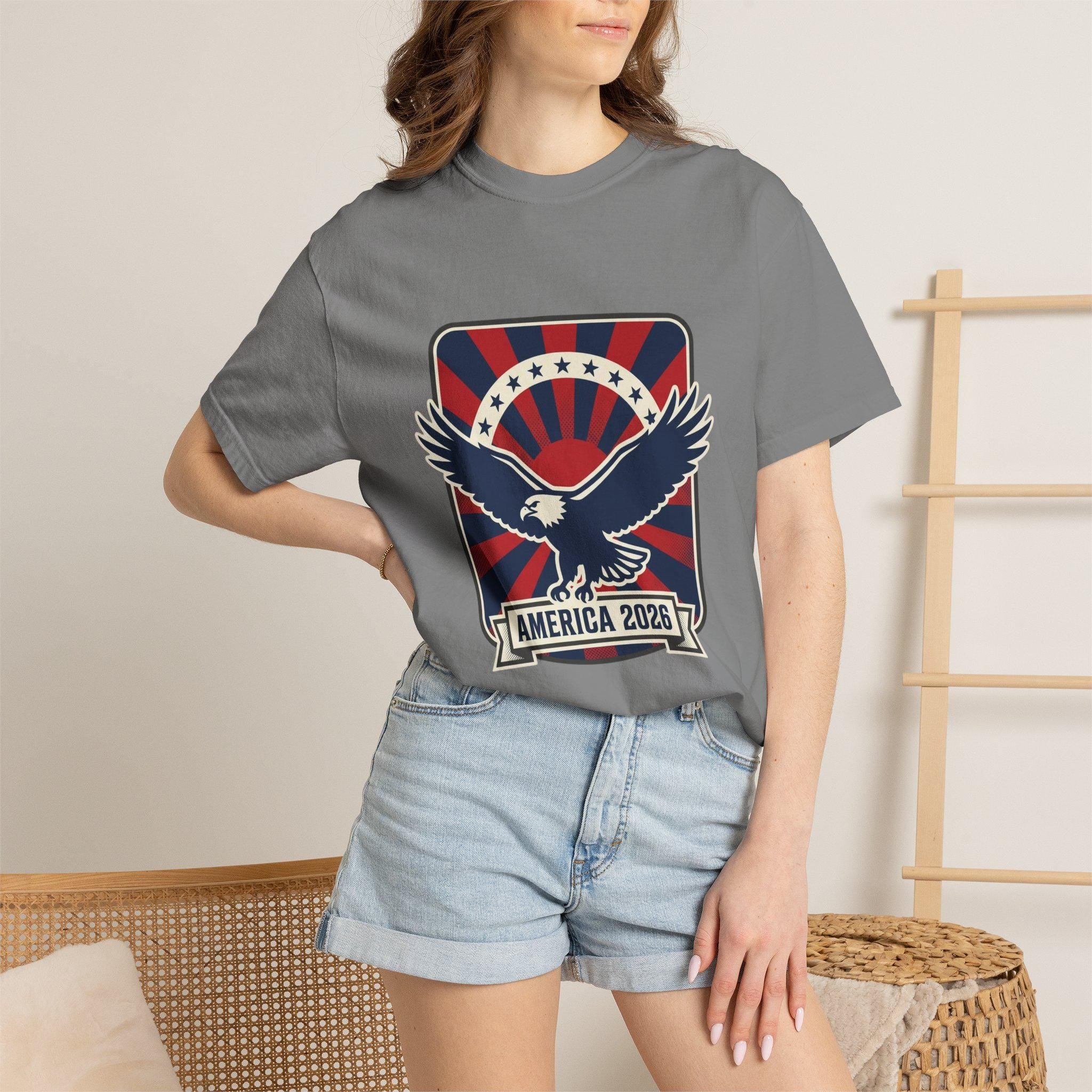4th of July - American Eagle 2026 T-Shirt | Patriotic Flag Retro Eagle Tee