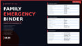 Family Emergency Binder PDF | Crisis Preparedness Kit | Emergency Contacts | Evacuation Plan | Medical Info 2026