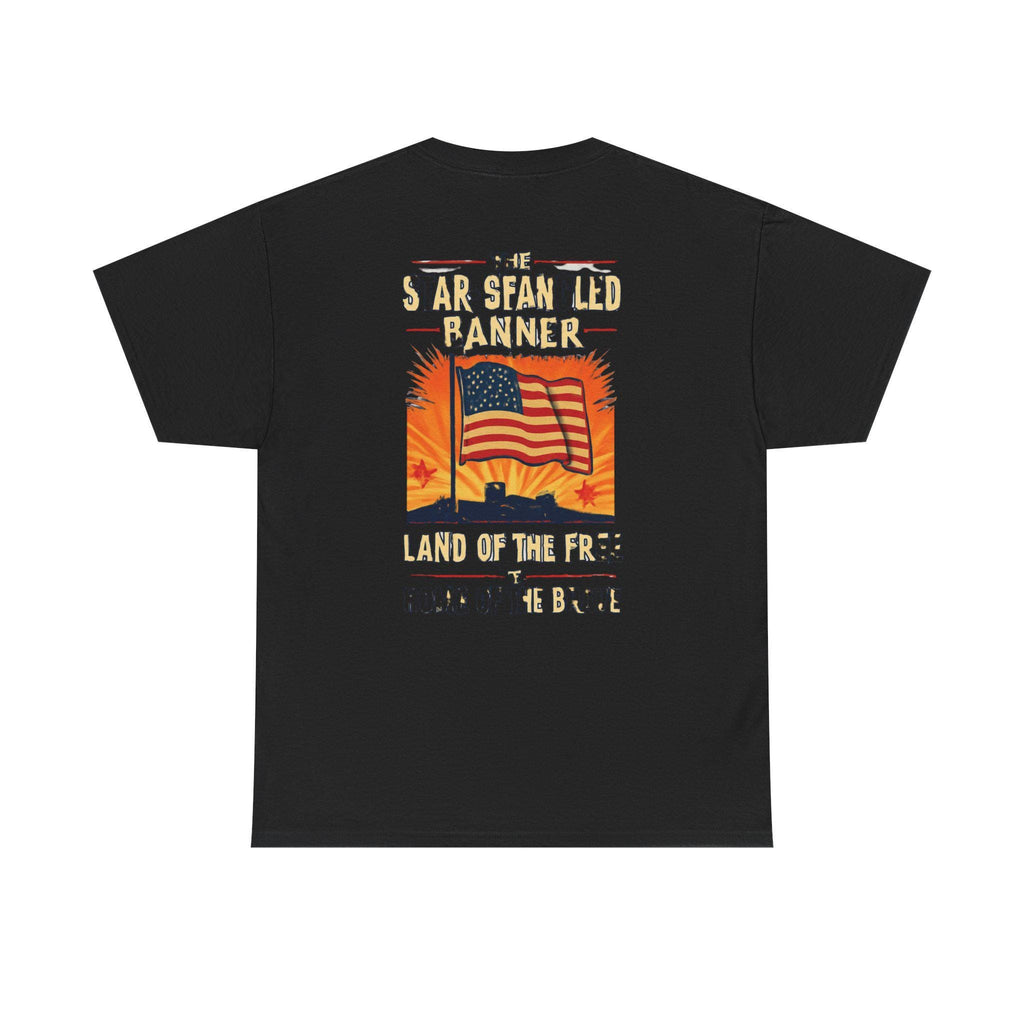 July 4th Patriot-Star Spangled Banner T-Shirt | American Flag Sunset, Land of the Free
