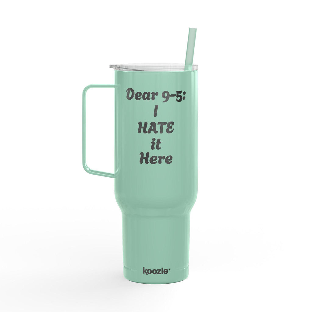 Dear 9-5: I hate it here - Insulated Tumbler with Lid, 40oz (Engraving)