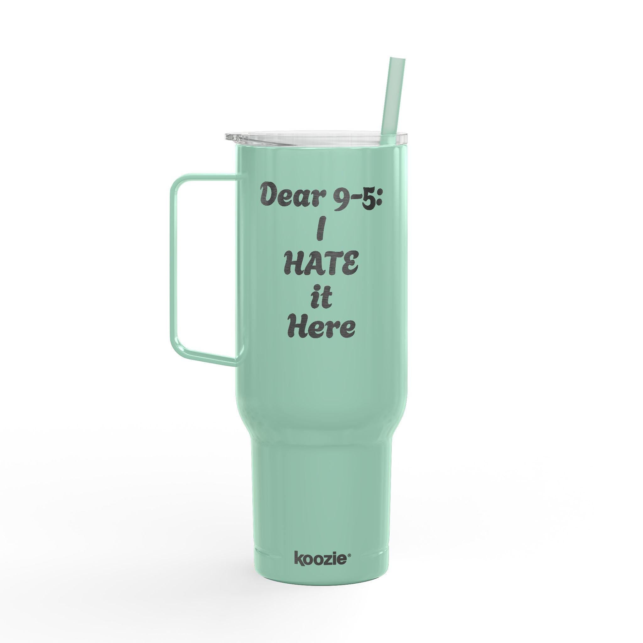Dear 9-5: I hate it here - Insulated Tumbler with Lid, 40oz (Engraving)
