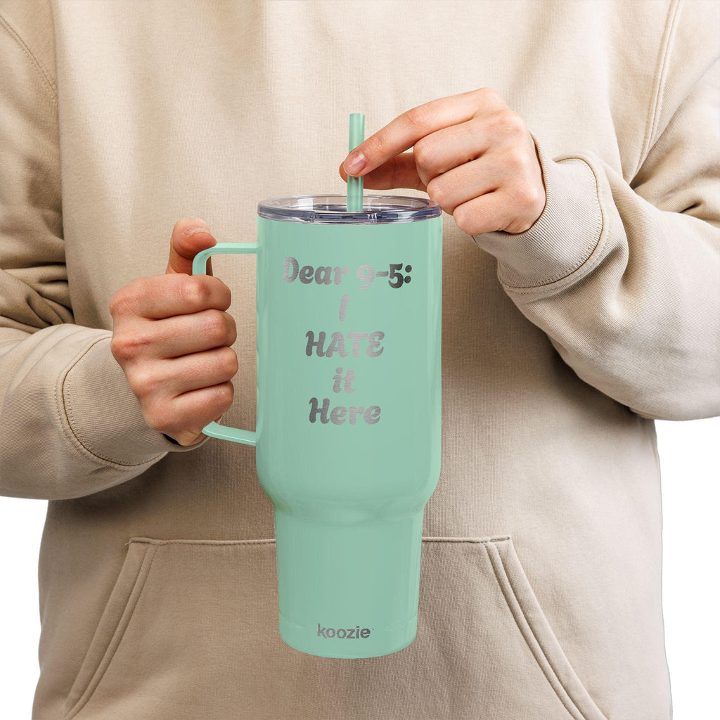 Dear 9-5: I hate it here - Insulated Tumbler with Lid, 40oz (Engraving)