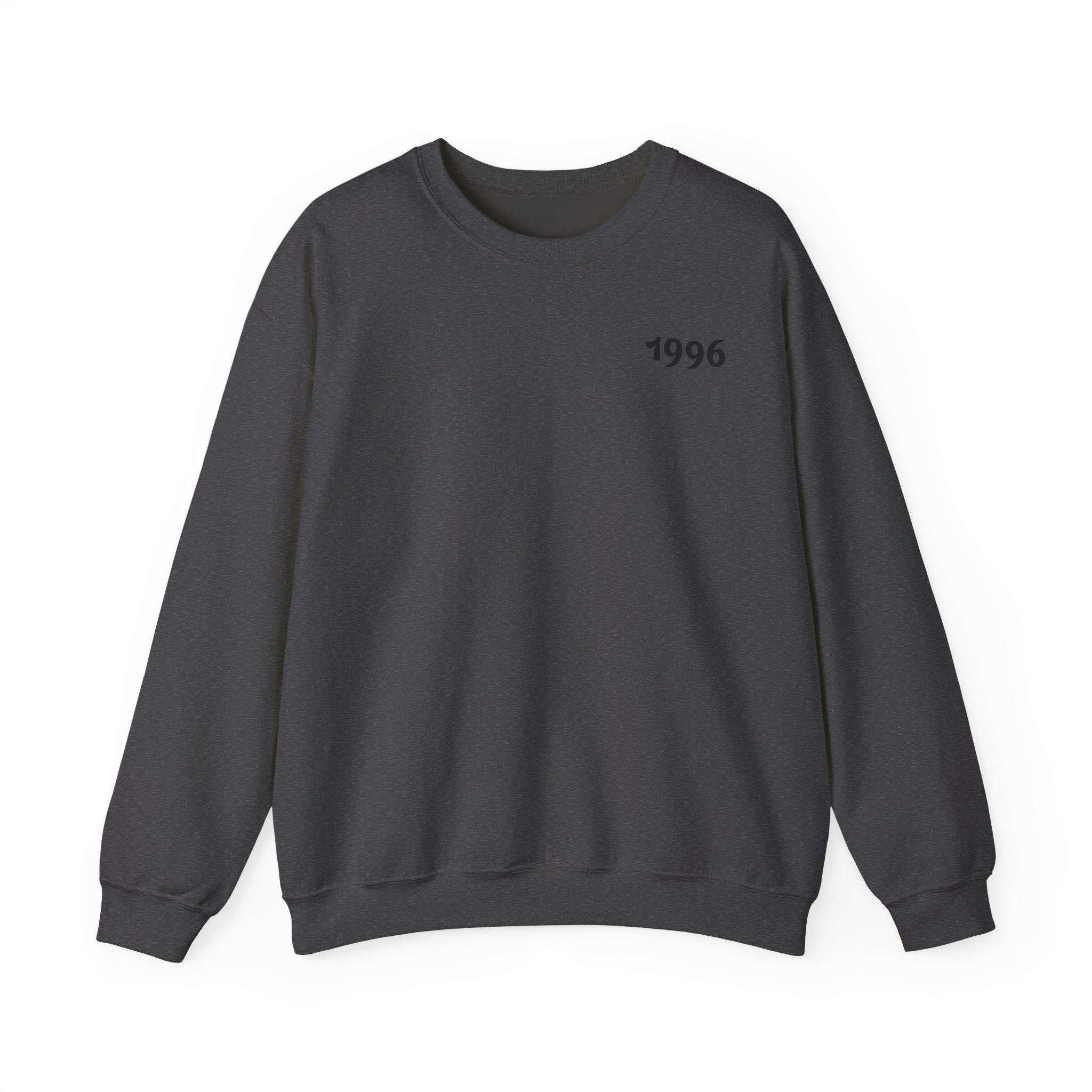 1996 Birthday Sweatshirt, 29th Birthday Gift, Vintage 1996 Made in 96 Retro Crewneck, Turning 29 Party Pullover