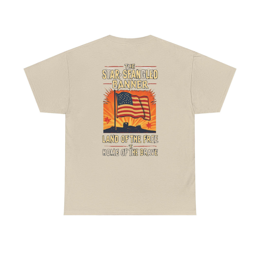 July 4th Patriot-Star Spangled Banner T-Shirt | American Flag Sunset, Land of the Free