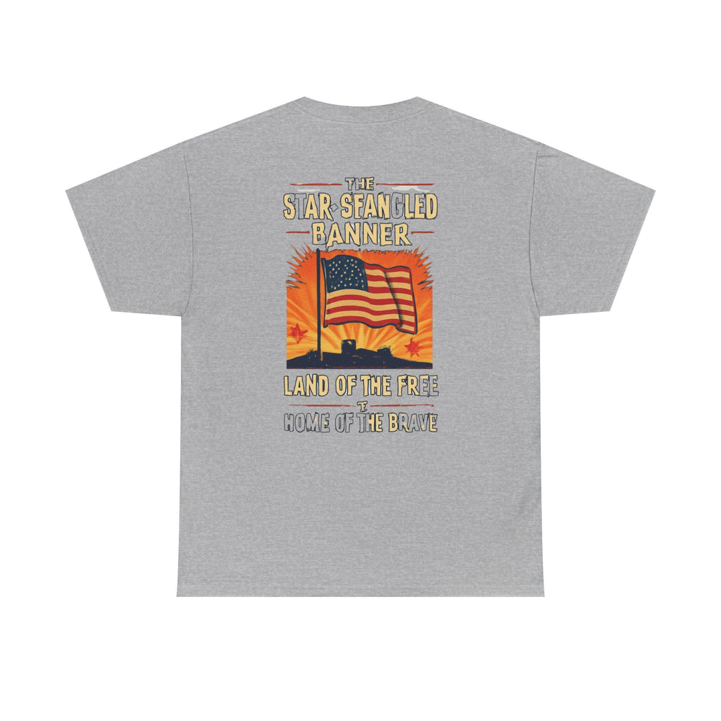 July 4th Patriot-Star Spangled Banner T-Shirt | American Flag Sunset, Land of the Free