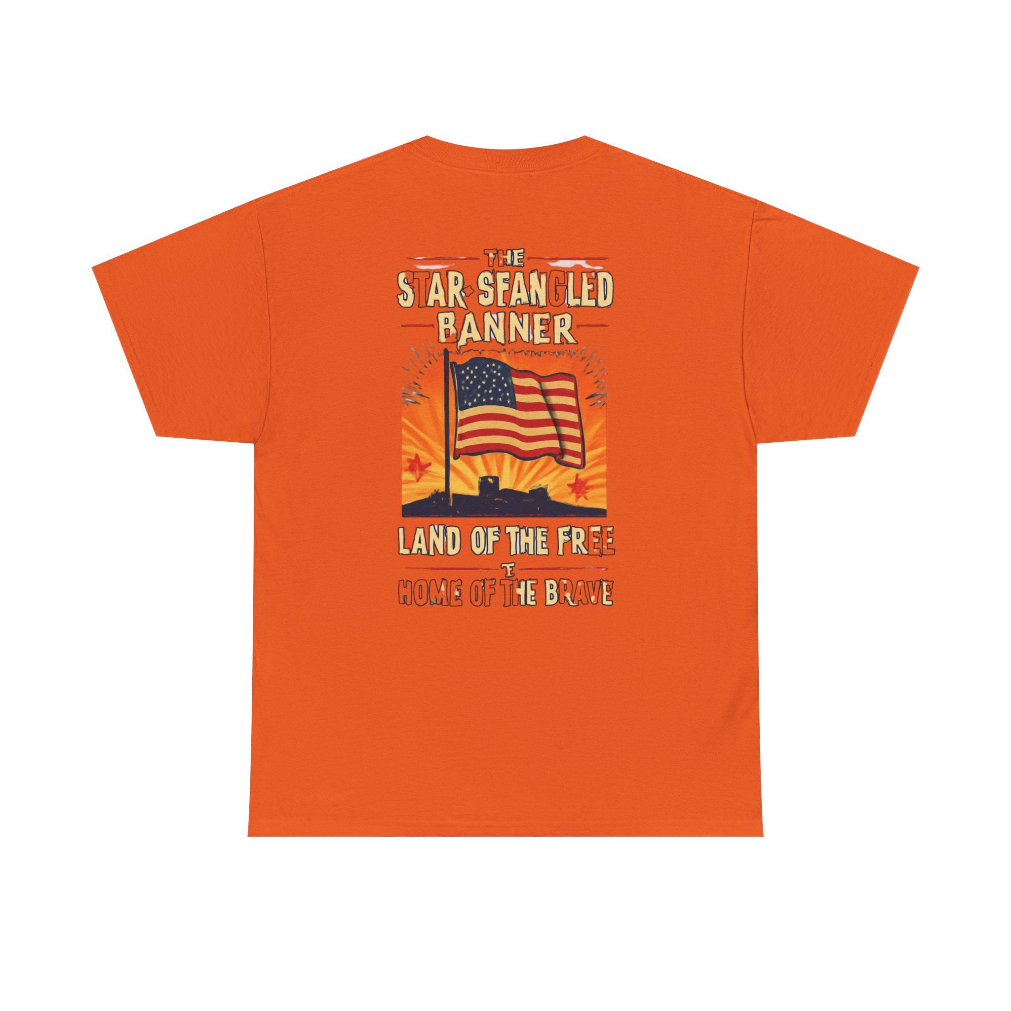 July 4th Patriot-Star Spangled Banner T-Shirt | American Flag Sunset, Land of the Free