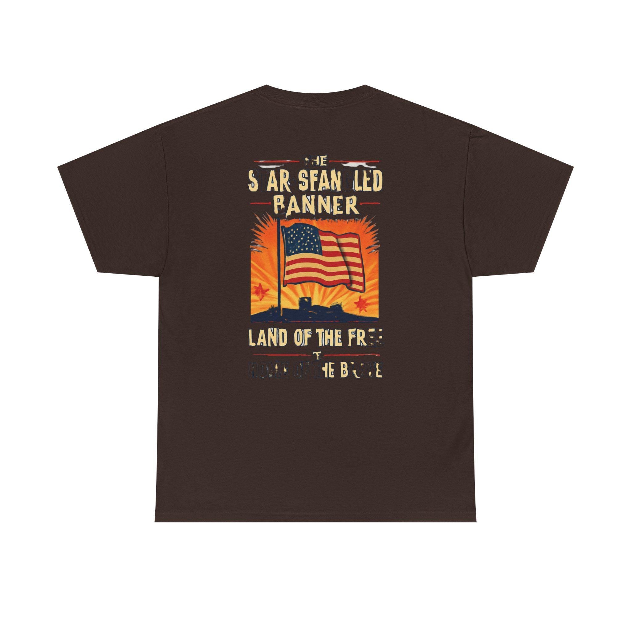 July 4th Patriot-Star Spangled Banner T-Shirt | American Flag Sunset, Land of the Free