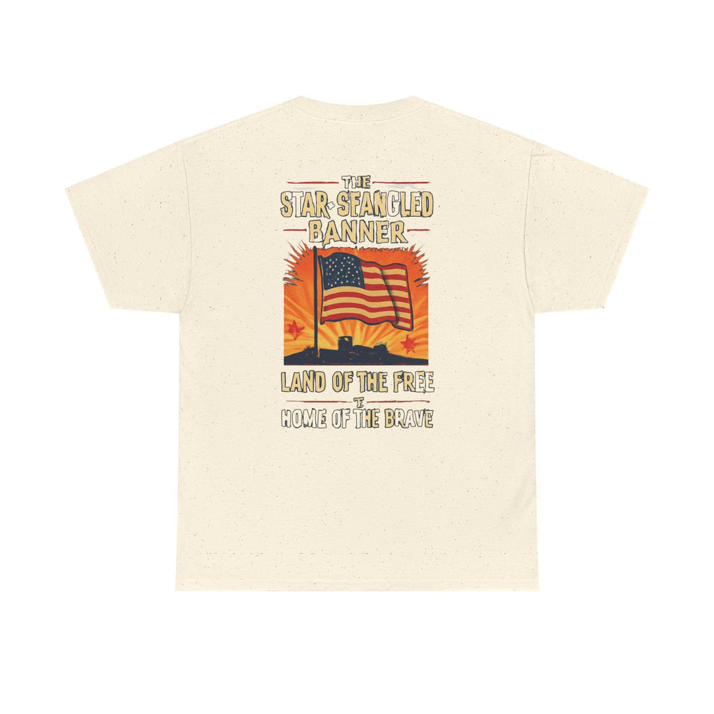 July 4th Patriot-Star Spangled Banner T-Shirt | American Flag Sunset, Land of the Free