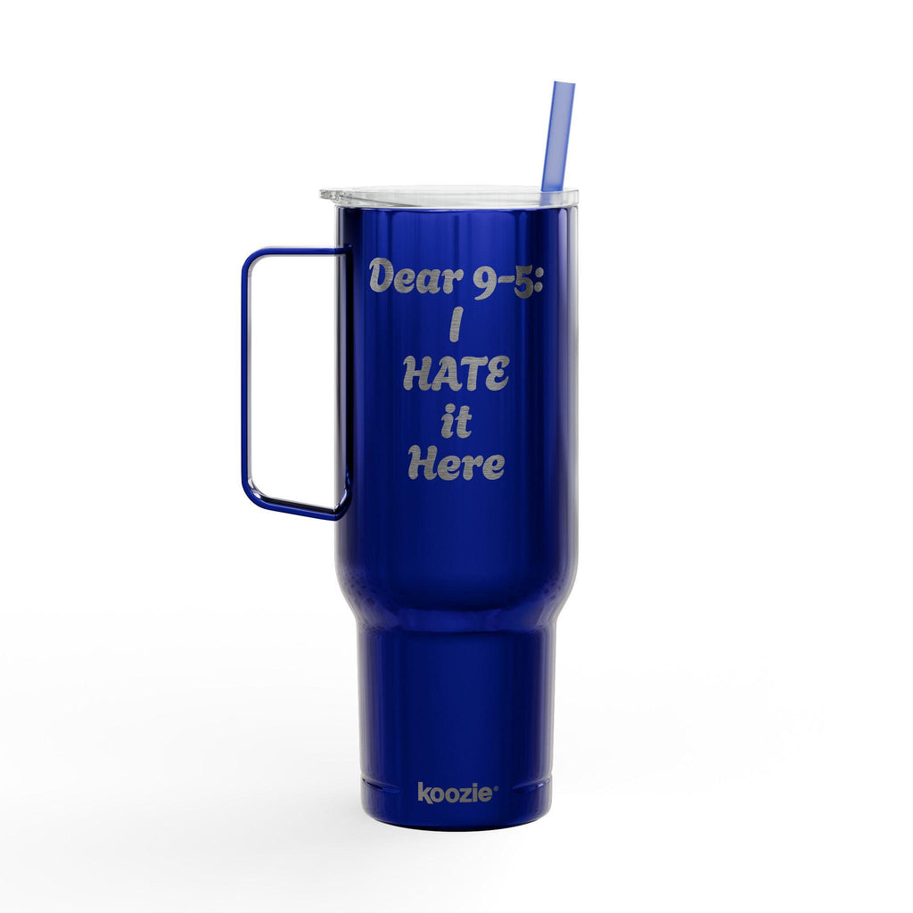 Dear 9-5: I hate it here - Insulated Tumbler with Lid, 40oz (Engraving)