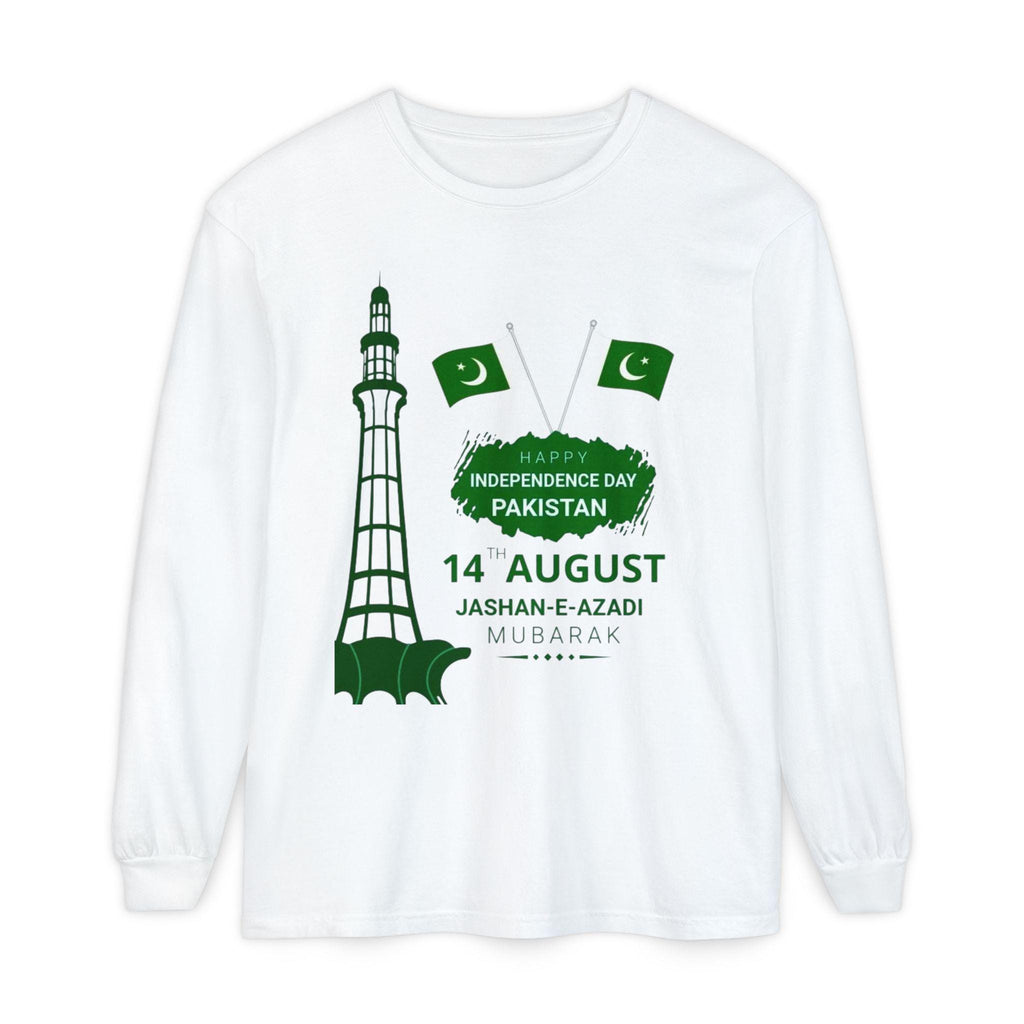 Pakistan Independence Day 14 August T-Shirt | Pakistani Flag Minar-e-Pakistan Long Sleeve