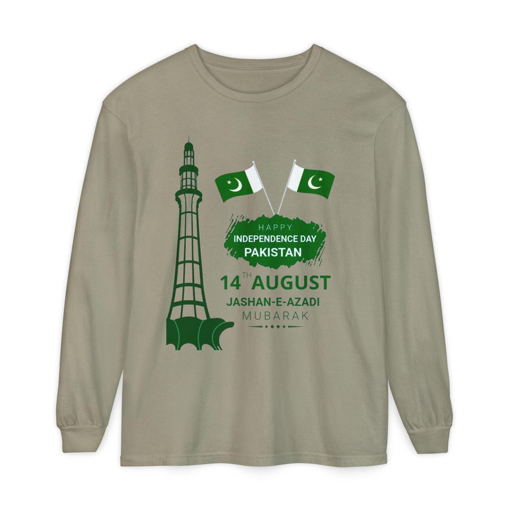 Pakistan Independence Day 14 August T-Shirt | Pakistani Flag Minar-e-Pakistan Long Sleeve