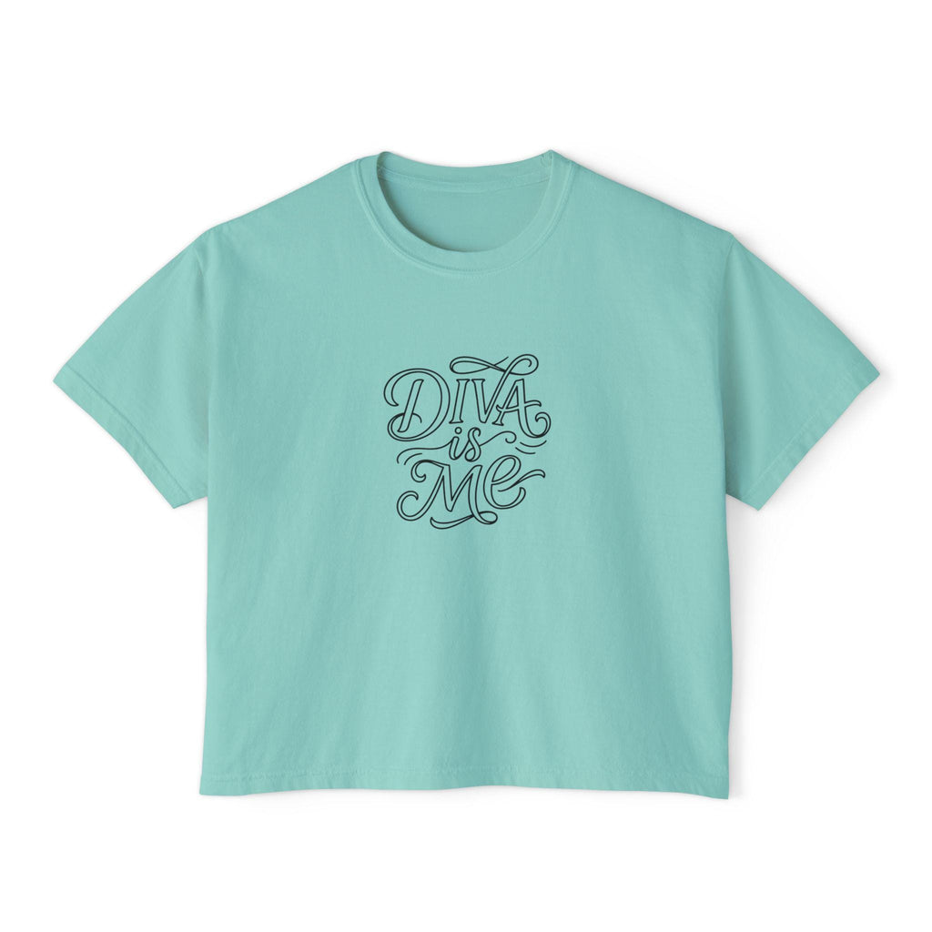 Diva Is Me script lettering T-Shirt | Boxy Tee, Empowerment slogan