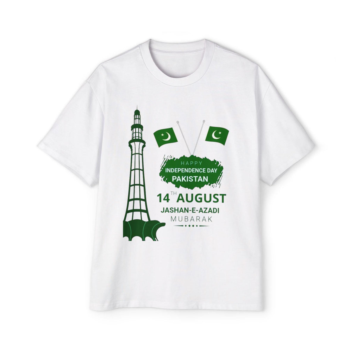 Pakistan Independence Day 14 August Tee | Minar-e-Pakistan Flag Design