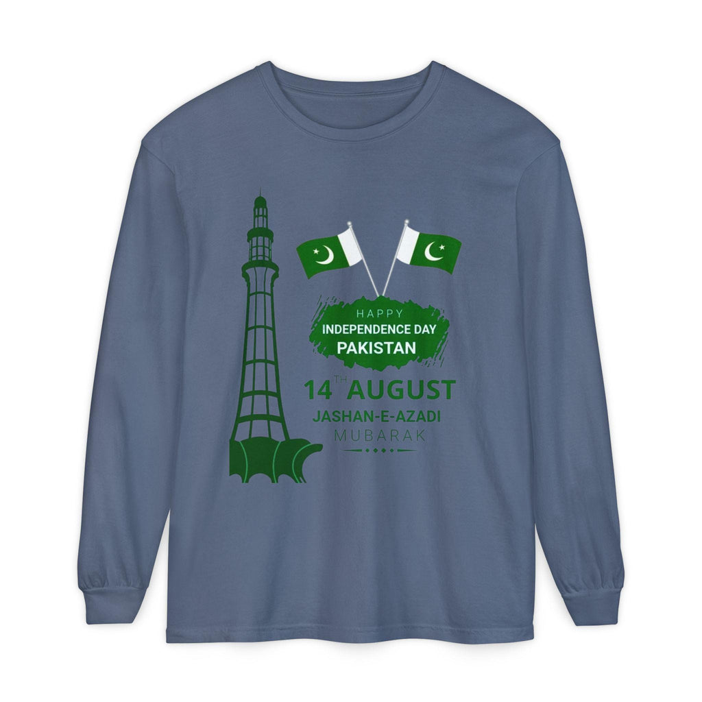 Pakistan Independence Day 14 August T-Shirt | Pakistani Flag Minar-e-Pakistan Long Sleeve